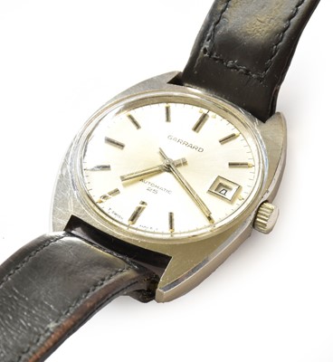 Lot 238 - A Stainless steel automatic Garrard wristwatch,...
