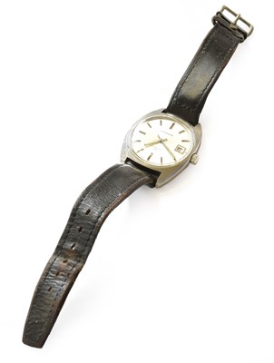 Lot 156 - A Stainless steel automatic Garrard wristwatch,...