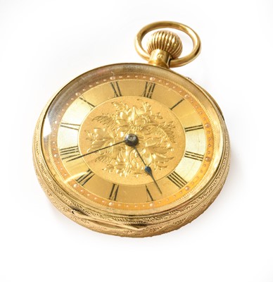 Lot 177 - An 18 carat gold fob watch