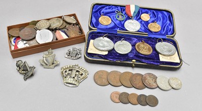 Lot 86 - A collection of silver and bronze music...