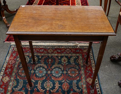 Lot 1228 - A Victorian mahogany single drawer rectangular...