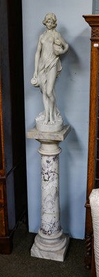 Lot 1208 - A 20th century marble statue of a Classical...