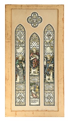 Lot 1069 - A Victorian Stained Glass Window Memorial...