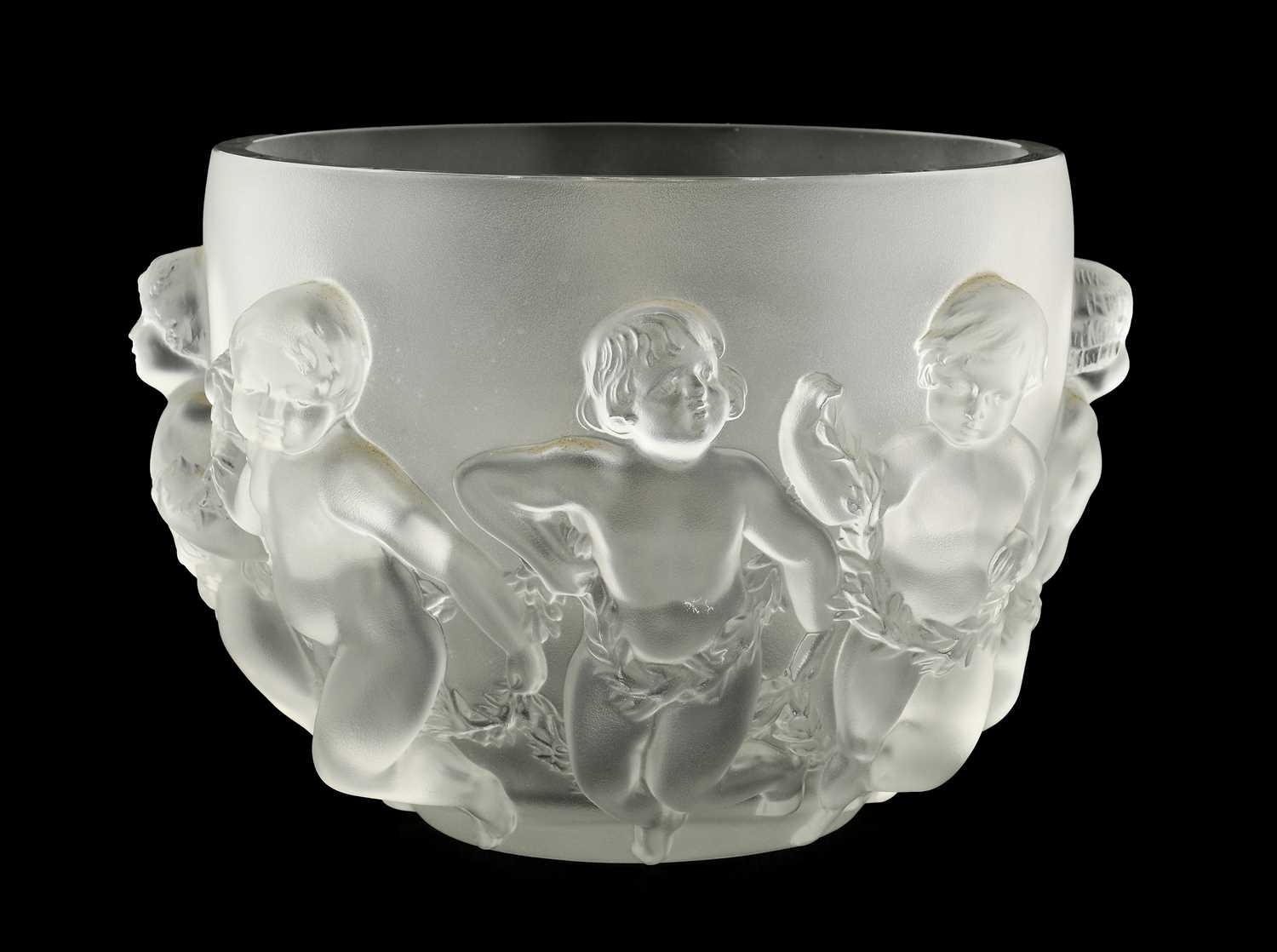 Lot 32 - A Lalique Glass Luxembourg Cherub Bowl, 2nd