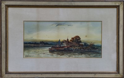Lot 1103 - A Watts (20th century) A pair of estuary...