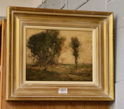 Lot 1071 - John R Sutherland Landscape with grazing sheep...