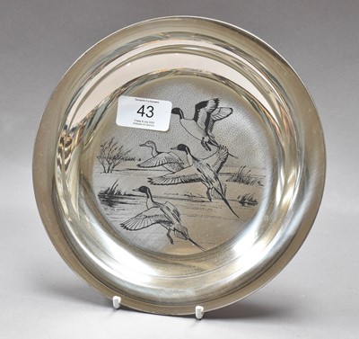 Lot 43 - An Elizabeth II Silver Plate, by John Pinches,...