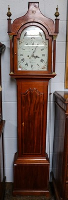 Lot 1279 - A George III mahogany longcase clock, circa...