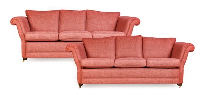 Lot 987 - A Pair of Three-Seater Sofas, modern,...