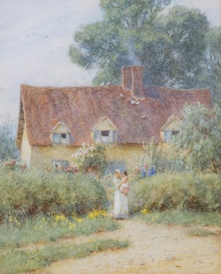 Lot 1011 - Helen Allingham RWS (1848-1926) Mother and...