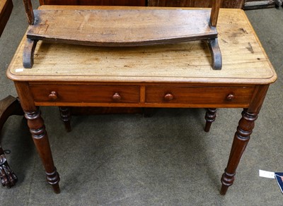 Lot 1263 - A 19th century mahogany hall table with two...