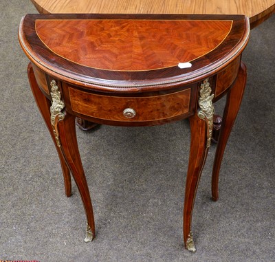 Lot 1287 - A mahogany kettle stand with part gallery top...