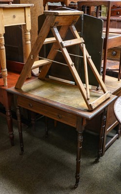 Lot 1215 - A Victorian stained pine two drawer side table...