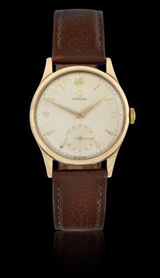 Lot 2369 - Omega: A 9 Carat Gold Wristwatch