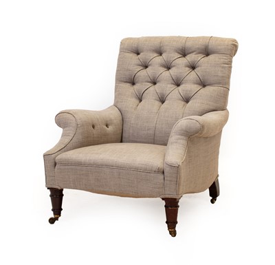 Lot 339 - A Late Victorian Upholstered Armchair, late...