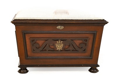 Lot 1272 - A Late Victorian Mahogany Box Ottoman, late...