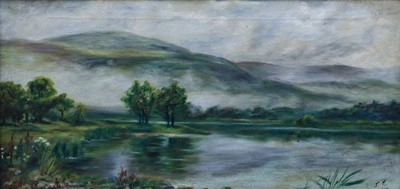 Lot 1098 - J Falconer (20th century) Landscape with...