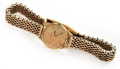 Lot 48 - A lady's 9 carat gold wristwatch, signed Omega,...