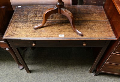 Lot 1176 - An 18th century oak single drawer side table,...