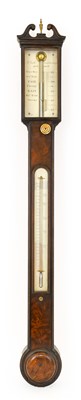 Lot 711 - A Mahogany Stick Barometer, signed J.Smith,...