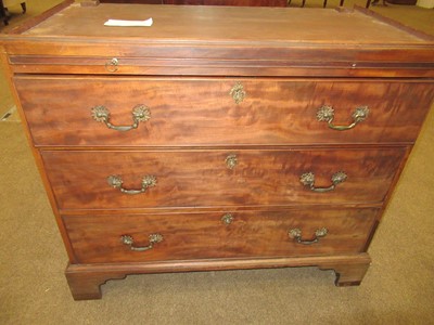 Lot 290 - A George III Mahogany Oak-Lined Chest on Chest,...