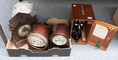 Lot 323 - A microscope, Prior, London, 10718 and various...