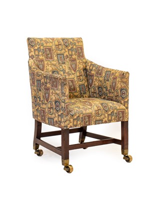 Lot 338 - A George III Style Upholstered Armchair, late...