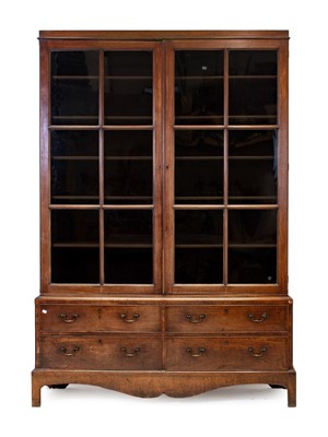 Lot 298 - A George III mahogany bookcase on stand, early...