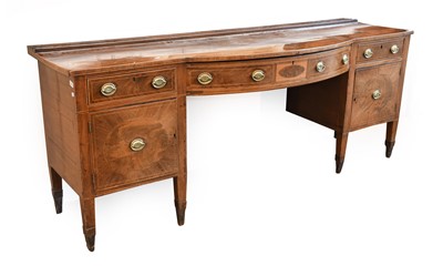 Lot 836 - A George III Mahogany Bowfront Sideboard, late...