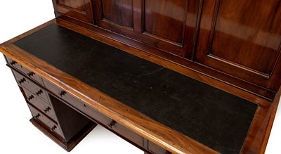 Lot 267 - A Victorian mahogany double pedestal desk,...
