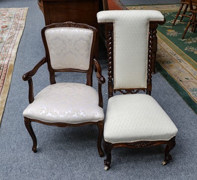 Lot 1205 - A collection of furniture including a 19th...