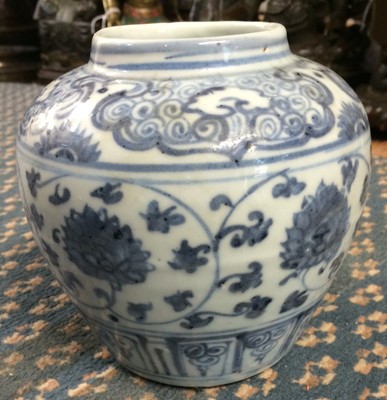 Lot 115 - A Chinese Porcelain Jar, late Ming Dynasty, of...