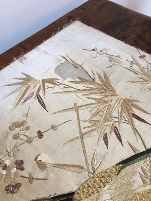 Lot 158 - A Chinese Embroidered Silk Panel, Qing Dynasty,...