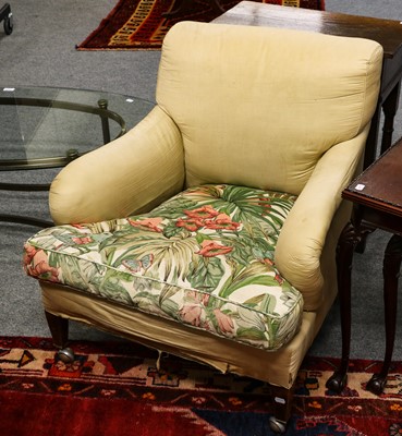 Lot 1123 - An upholstered three piece suite in the manner...