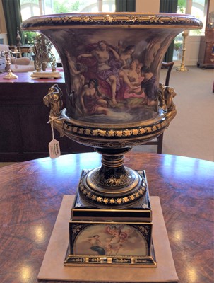 Lot 113 - A Vienna Porcelain Campana Vase, circa 1900,...