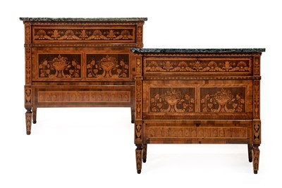 Lot 353 - A Pair of Milanese Neoclassical Walnut and...