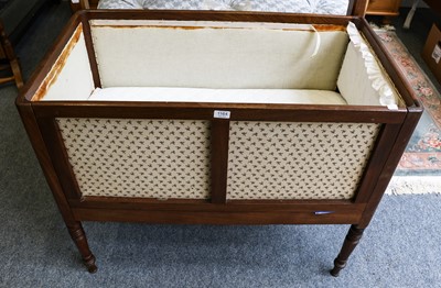Lot 1164 - A Victorian mahogany babies crib with sliding...