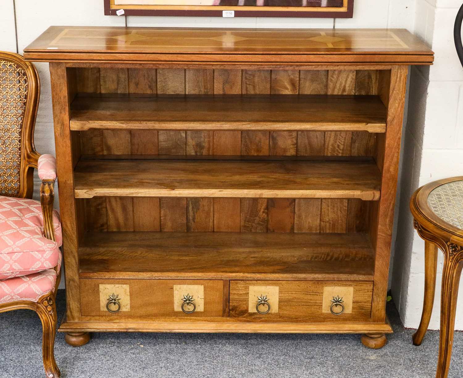 Lot 1155 - A Barker & Stonehouse flagstone range bookcase...