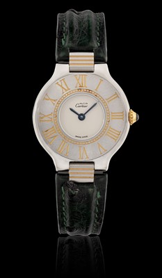 Lot 2385 - Must de Cartier: A Stainless Steel Wristwatch