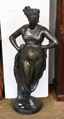 Lot 1203 - A modern bronzed composite sculpture, of a...