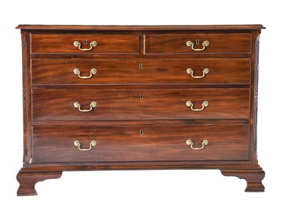 Lot 257 - A George III mahogany and crossbanded straight...