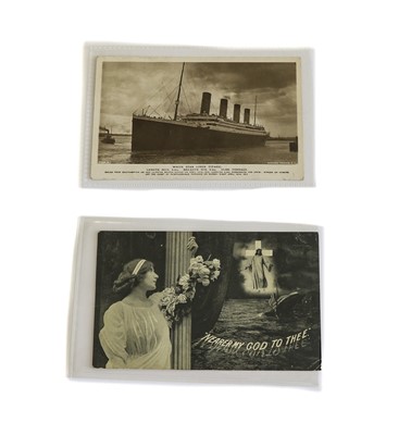 Lot 232 - Two postcards of R. M. S. Titanic. Firstly, a...