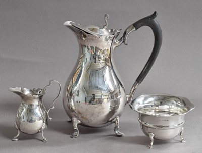 Lot 7 - A George V Silver Hot Water Jug and Associated...