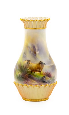 Lot 77 - A Royal Worcester Porcelain Vase, by Harry...