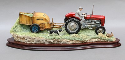 Lot 1027 - Border Fine Arts 'Hay Turning' (Massey Ferguson Tractor and Wuffler)