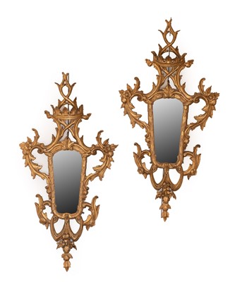 Lot 371 - A Pair of 18th Century Carved Giltwood Wall...