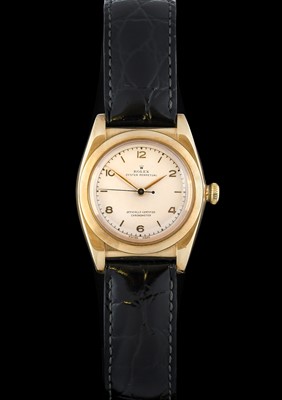 Lot 2185 - A Gold Filled and Steel "BubbleBack" Automatic...