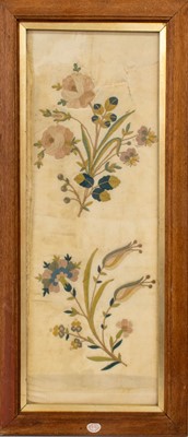 Lot 170 - An Embroidered Silkwork Fragment, English,...