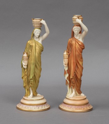 Lot 109 - Two Royal Worcester figures of classical water...