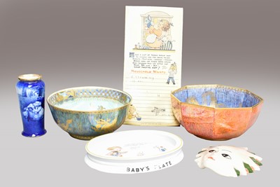 Lot 73 - Two Wedgwood lustre bowls, A. Valentine & Sons...